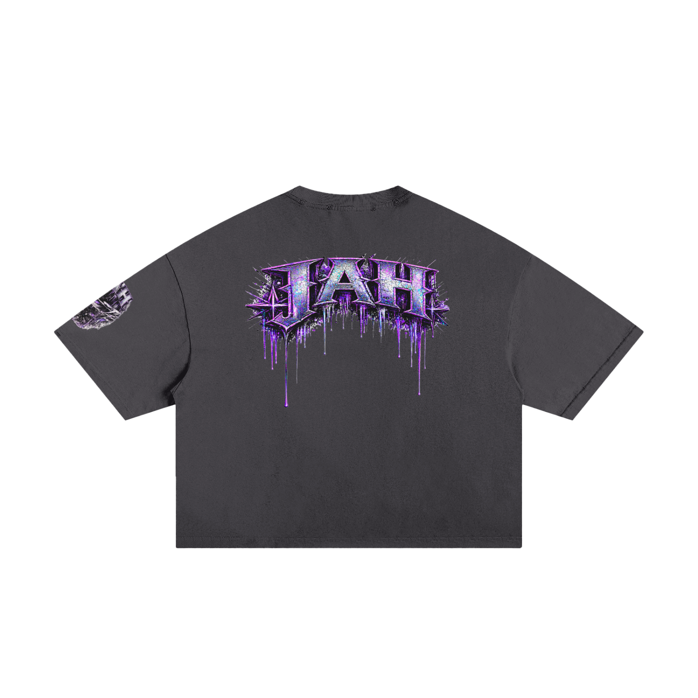 Purple Jah Frayed Boxy Tee