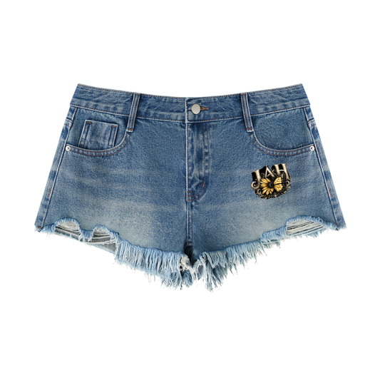 Golden Butterfly Women Denim Shorts