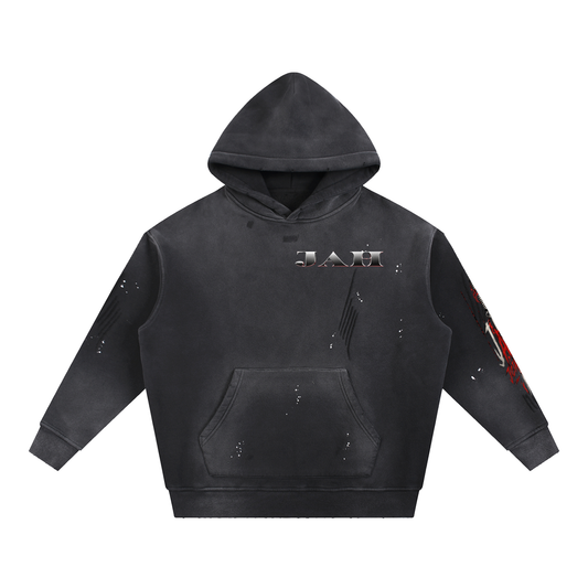 COSMIC TIME Washed Fleece Hoodie