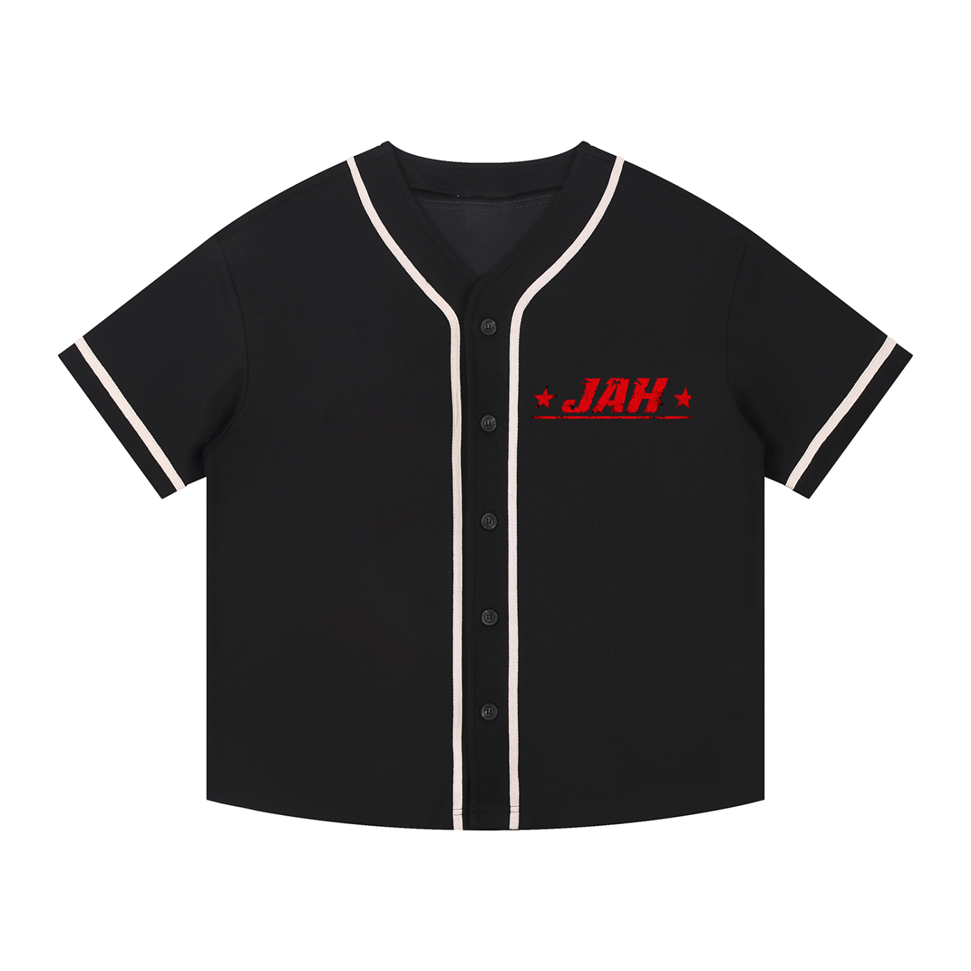 Cherry Temptation Piped Button-Up Jersey
