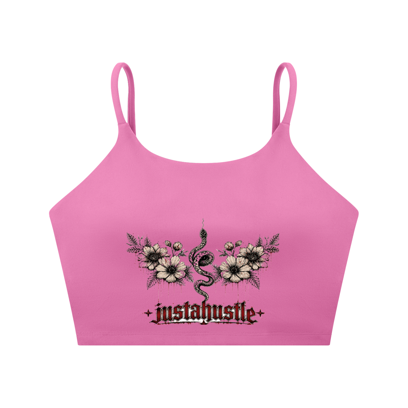Bloom & Bite Spaghetti Strap Yoga Sports Bra