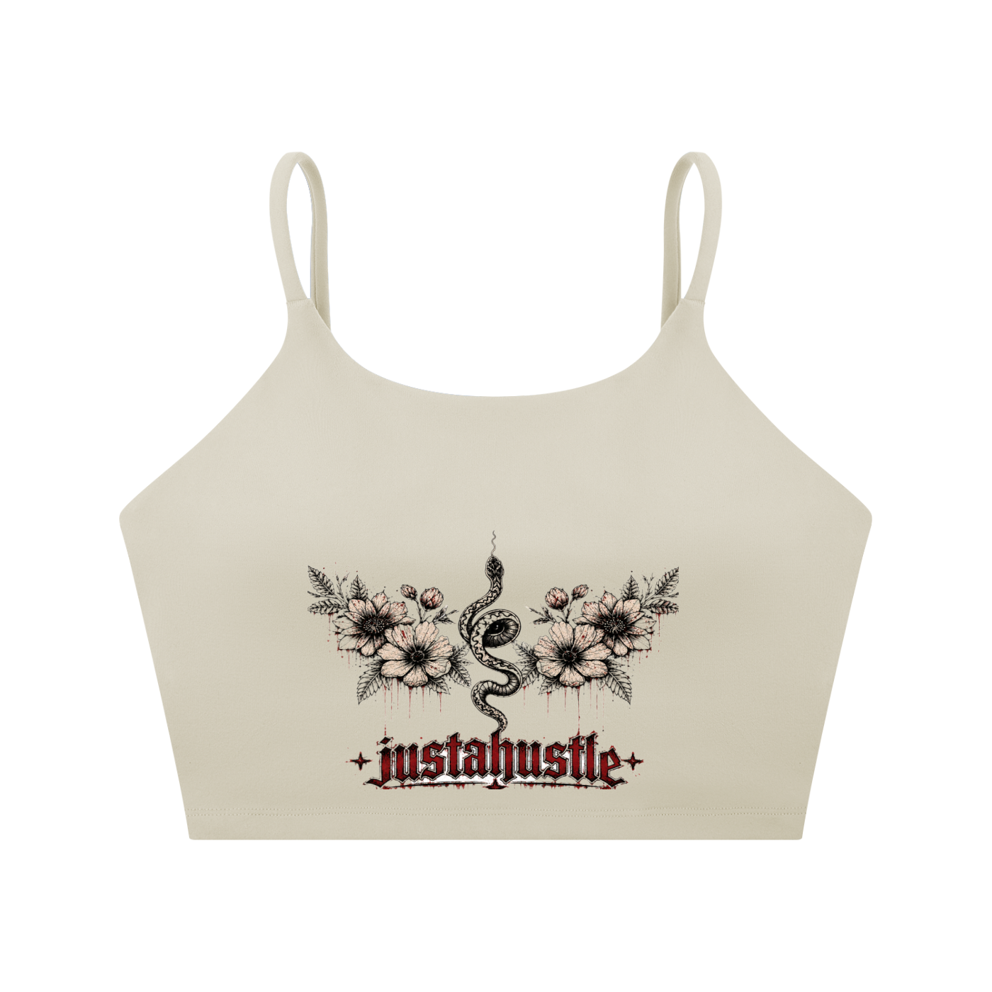 Bloom & Bite Spaghetti Strap Yoga Sports Bra