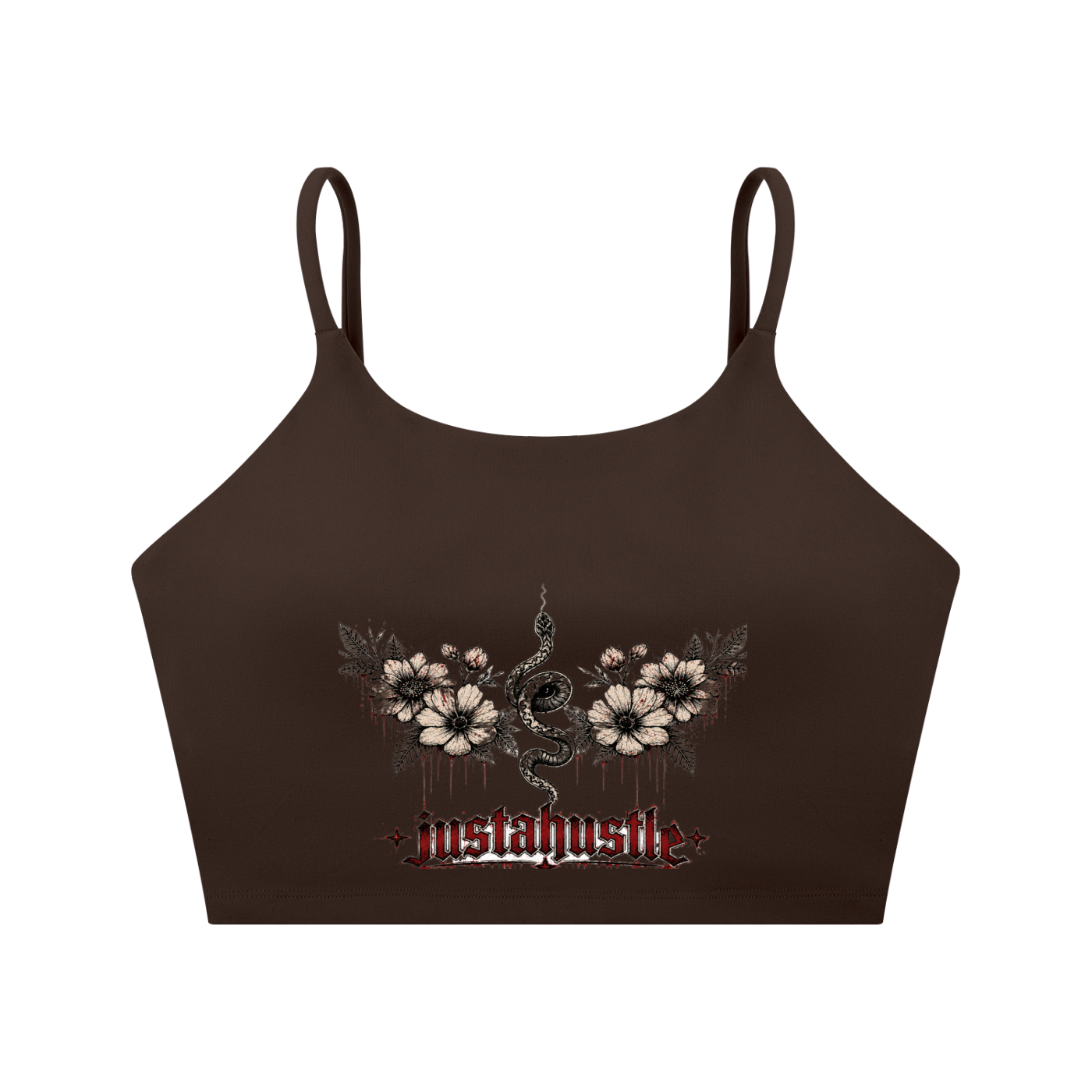 Bloom & Bite Spaghetti Strap Yoga Sports Bra