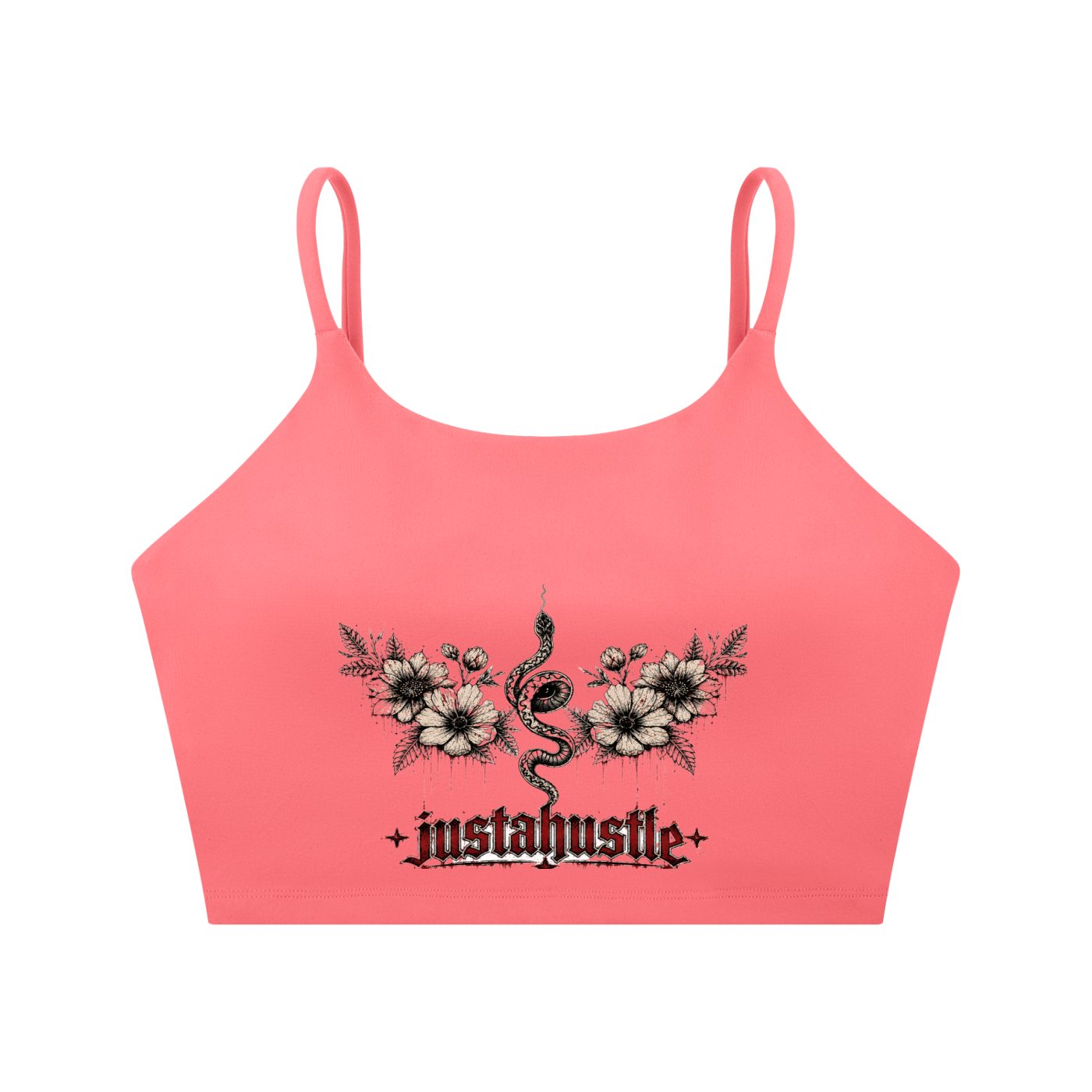 Bloom & Bite Spaghetti Strap Yoga Sports Bra