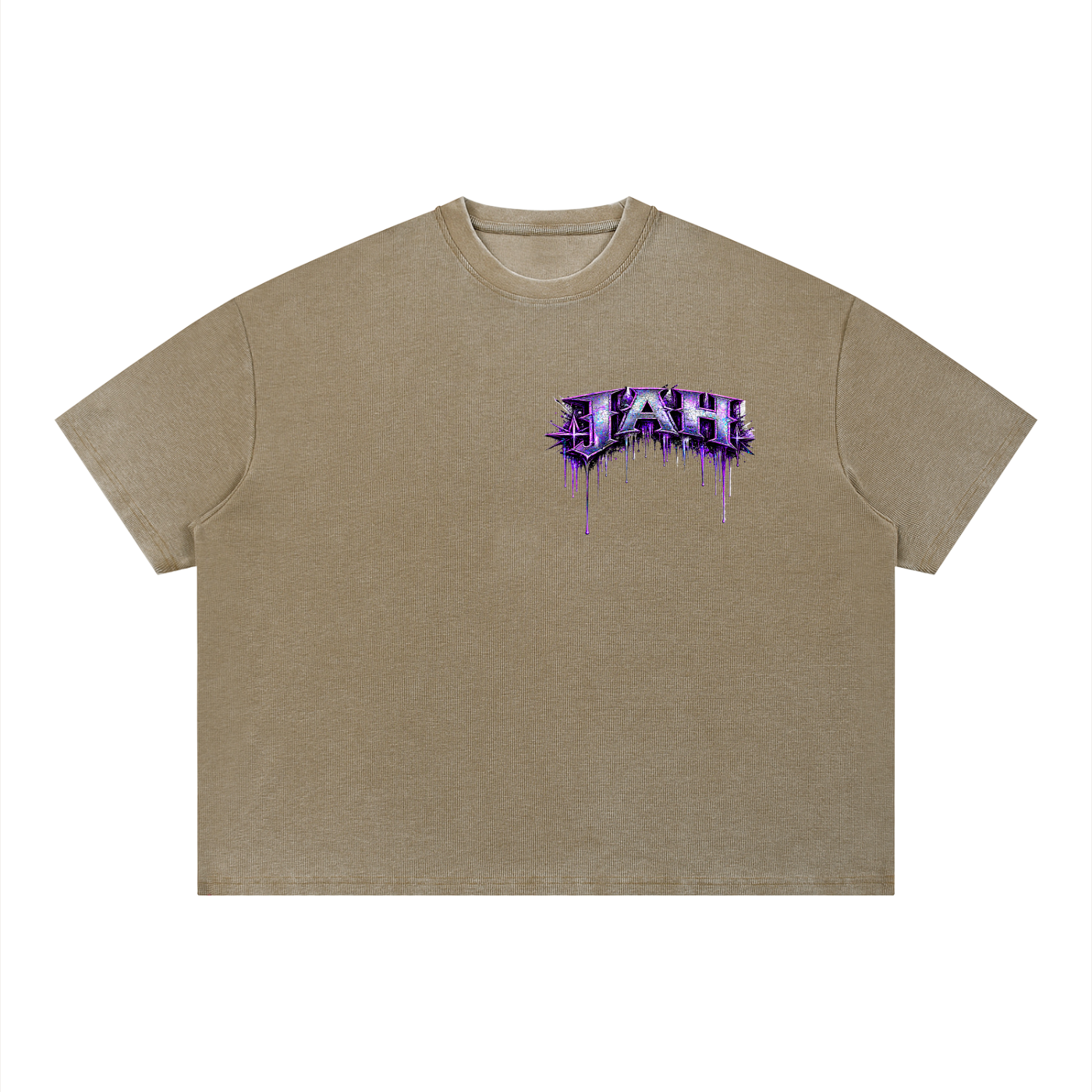 JAH Vintage Wash Sunfade Boxy Waffle T-Shirt