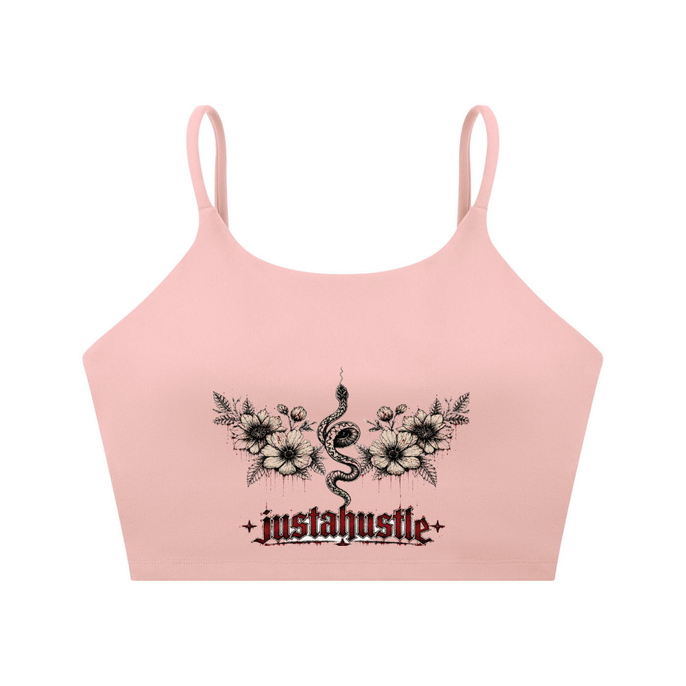 Bloom & Bite Spaghetti Strap Yoga Sports Bra