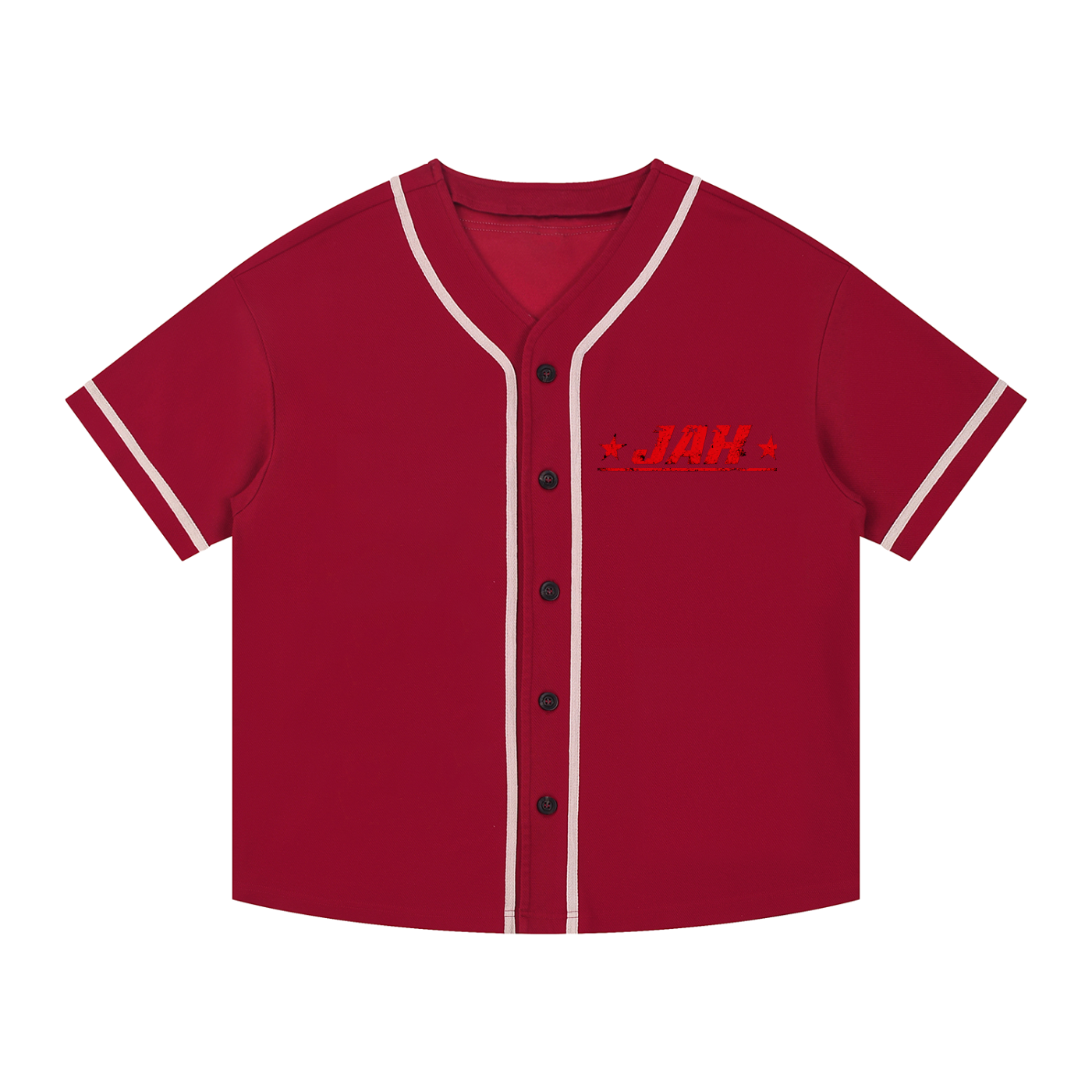 Cherry Temptation Piped Button-Up Jersey