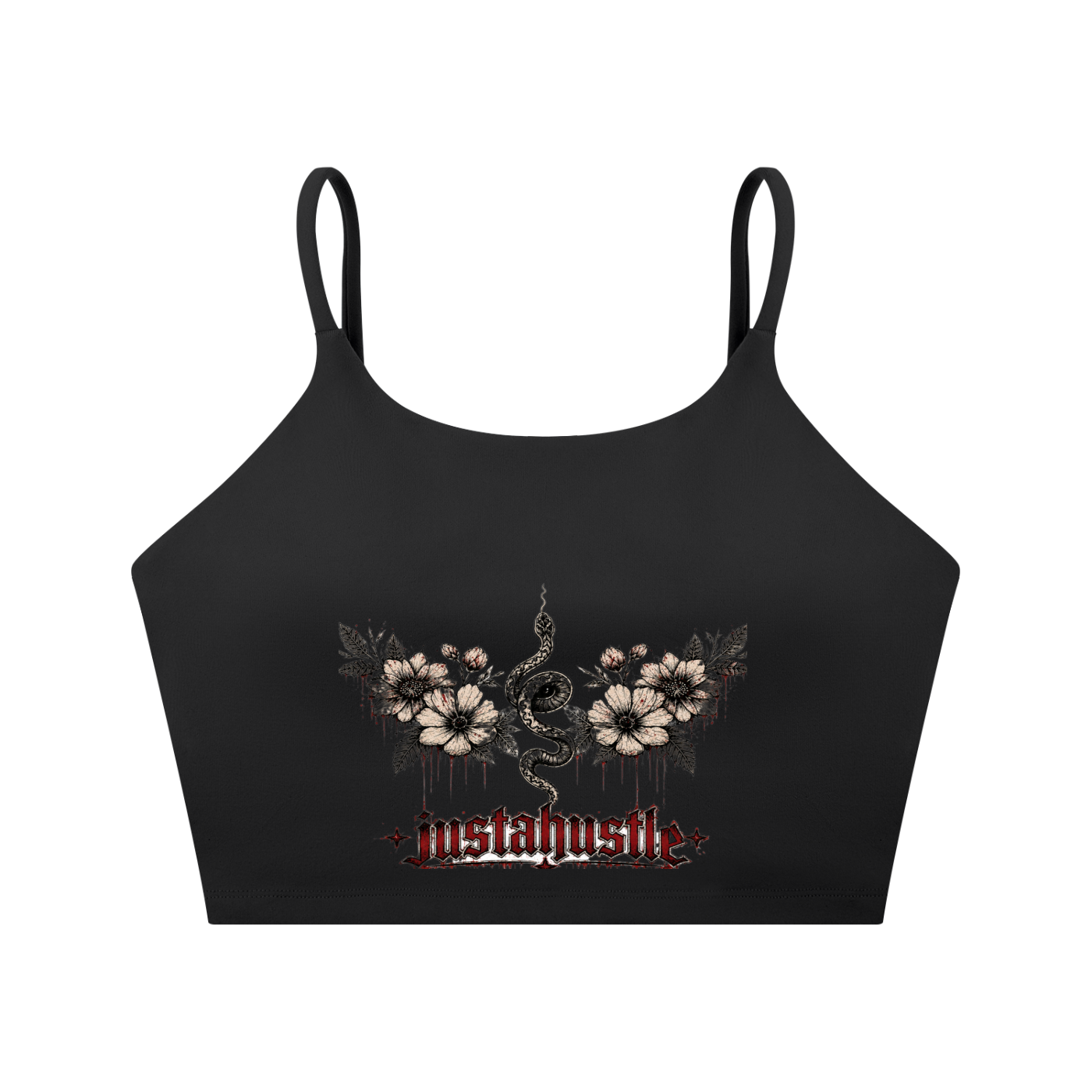 Bloom & Bite Spaghetti Strap Yoga Sports Bra