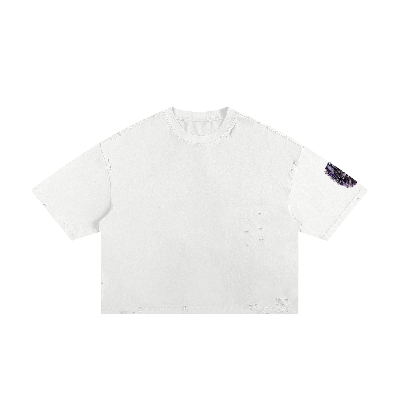 Purple Jah Frayed Boxy Tee