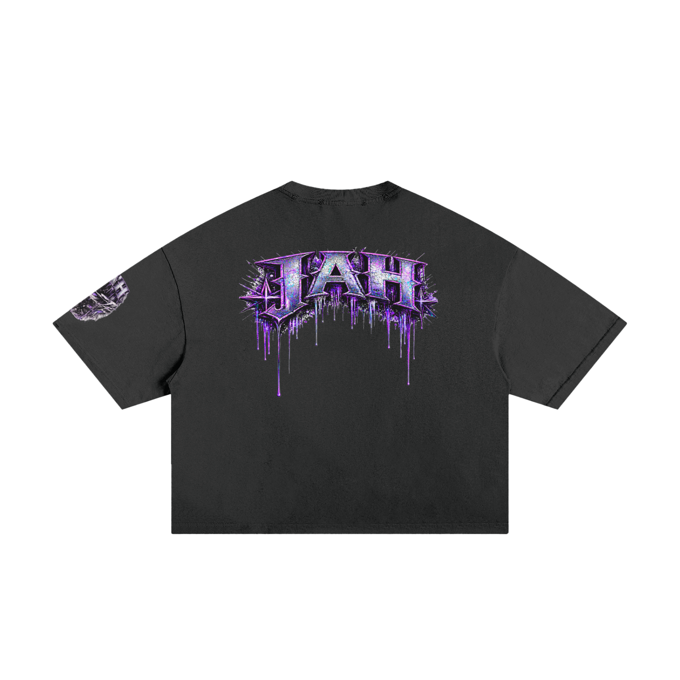 Purple Jah Frayed Boxy Tee