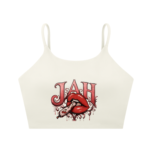 JAH Hot Lips Spaghetti Strap Yoga Sports Bra