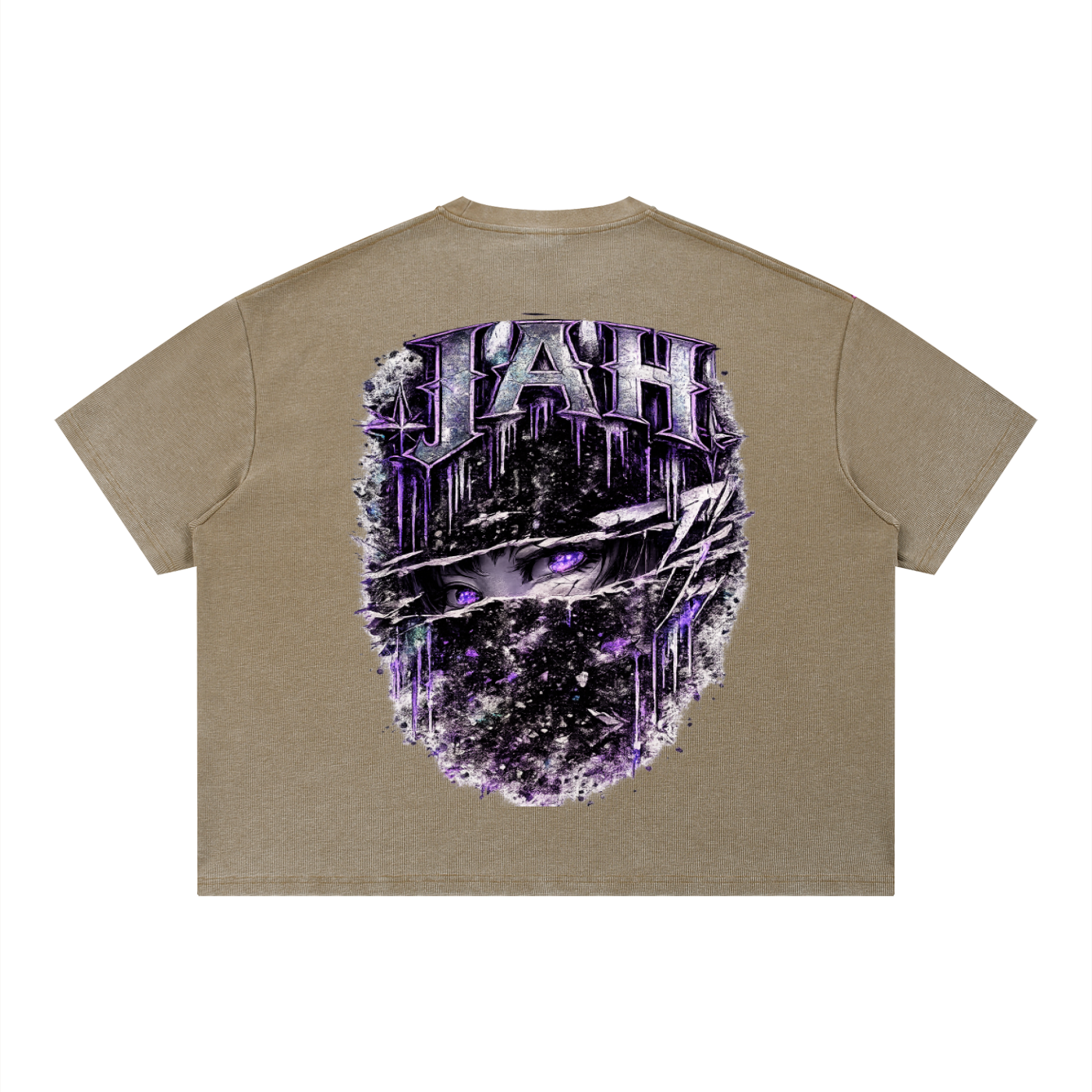 JAH Vintage Wash Sunfade Boxy Waffle T-Shirt