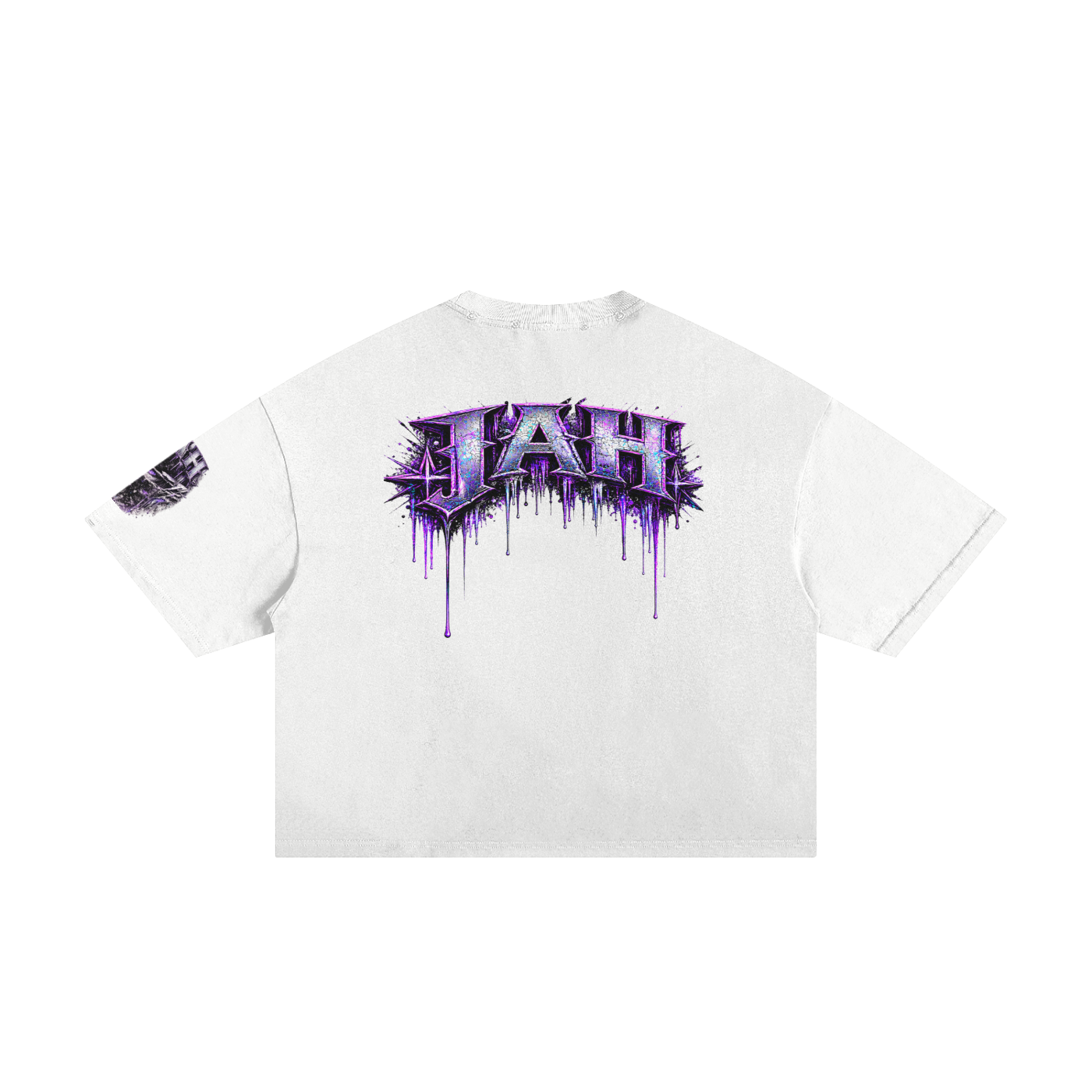 Purple Jah Frayed Boxy Tee