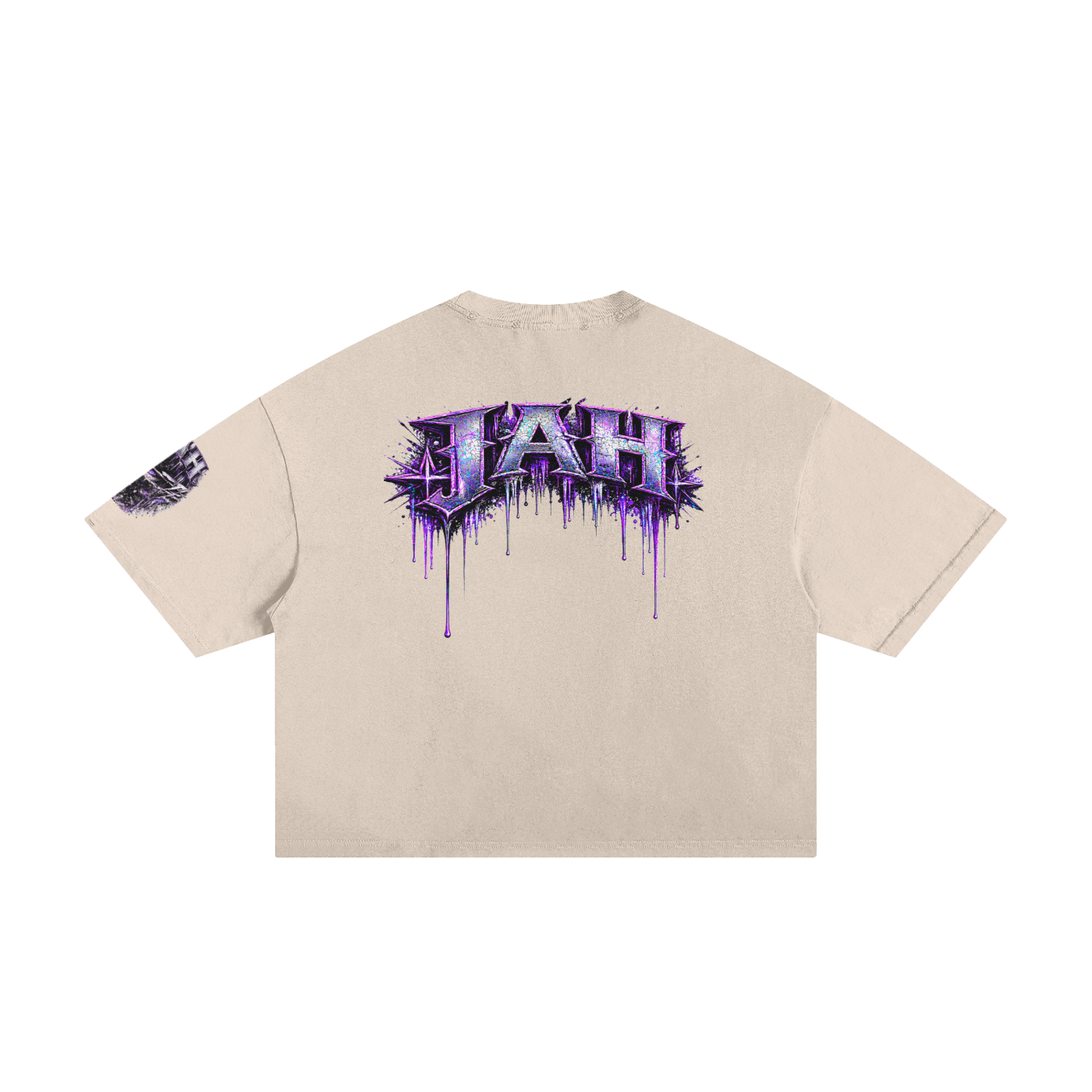 Purple Jah Frayed Boxy Tee